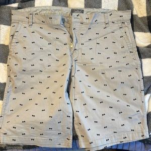 Grey Shorts with Sunglasses pattern